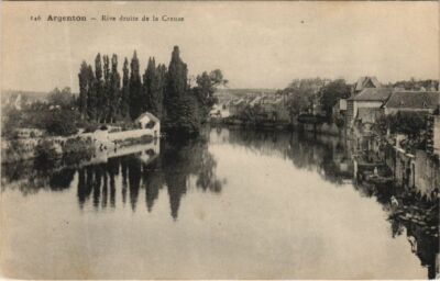 Old postcard AK Argenton Right Bank of the Creuse FRANCE (1177584)