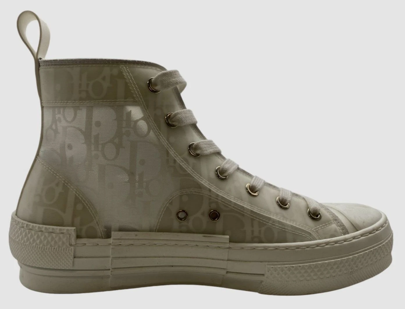 Baskets montantes homme Dior blanches B23 chaussure gauche seule taille 38
