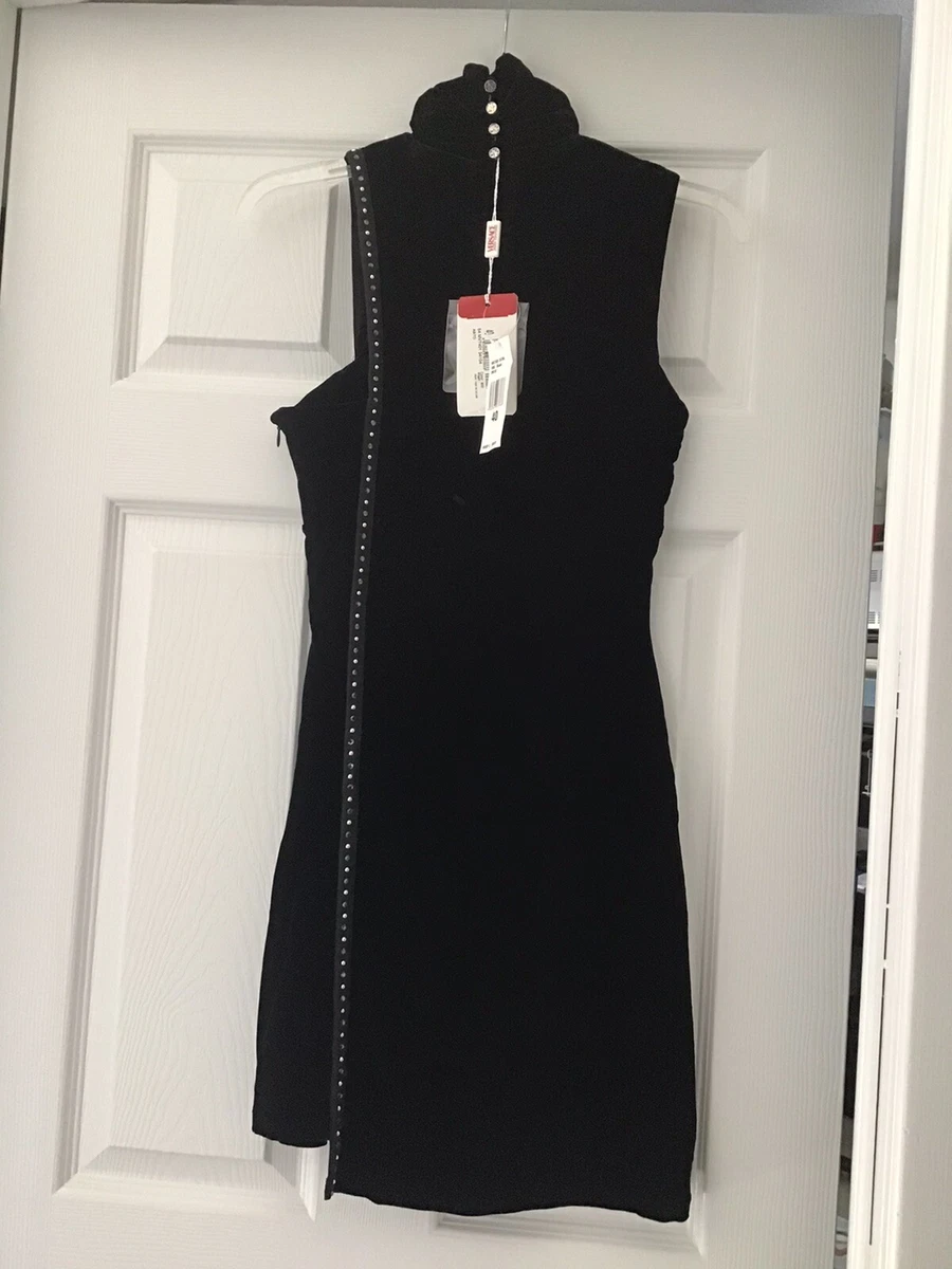 Versace Jeans Couture Black Velvet Dress Size 26 40