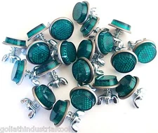 20 GREEN MINI REFLECTORS LICENSE PLATE MOTORCYCLE BIKE TRUCK TRAILER BB-52076G