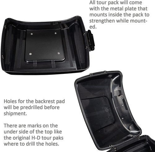 Almohadilla Advanblack MERLOT SUNGLO Rushmore King Tour Pak Pack para 97+ Harley/Softail - Imagen 11 de 13