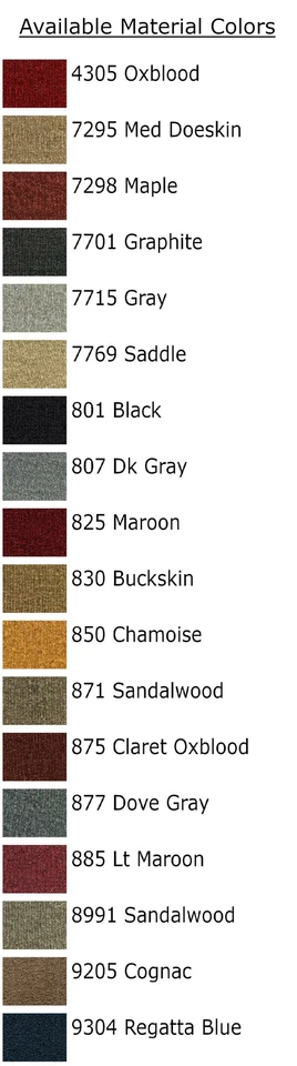 FITS 1987-1996 Dodge Dakota Floor Mat Frt Row 2pc Cutpile Foto 3 de 4