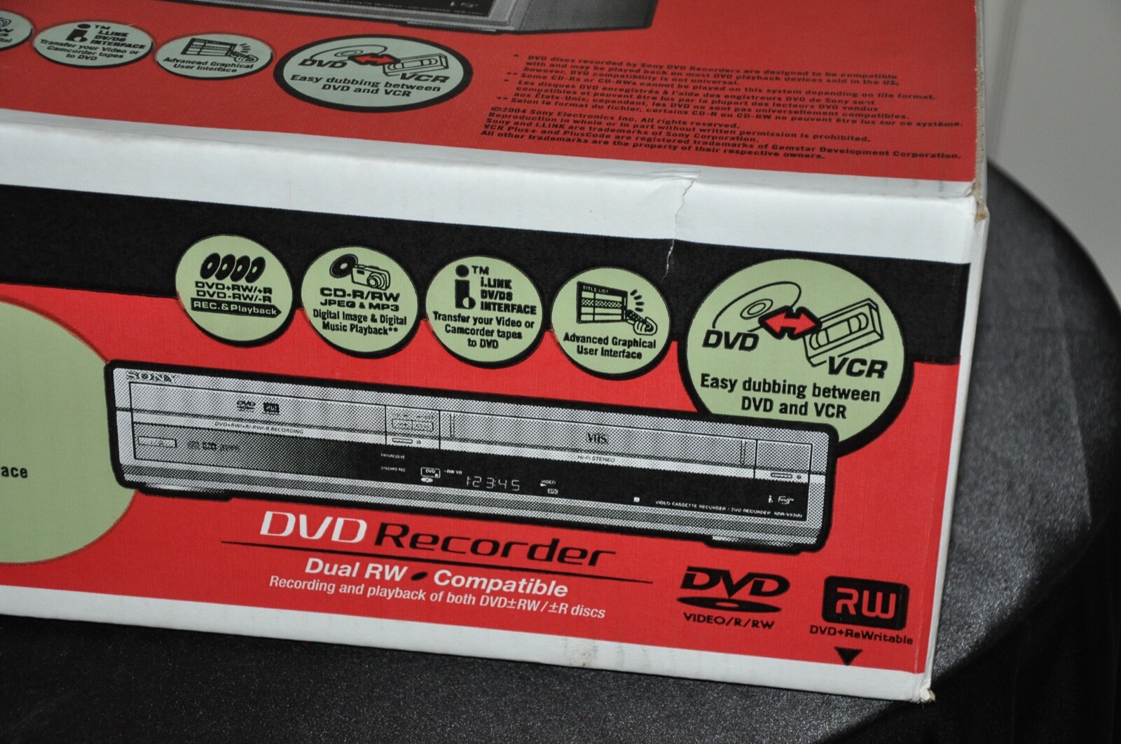 SONY DVD RECORDER RDRVX500 NEW OLD STOCK NO RETURNS! NO RETURNS! eBay