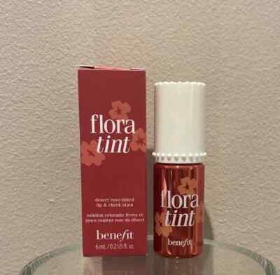 Benefit Rose getönte Lippen- und Wangenfärbung - 6 ml Neu in OVP - Kostenloser UK-Versand - Farbton Flora Tönung