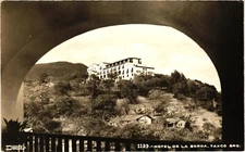 Taxco Mexico Hotel de la Borda on Hillside RPPC Real Photo Postcard 1930-40s