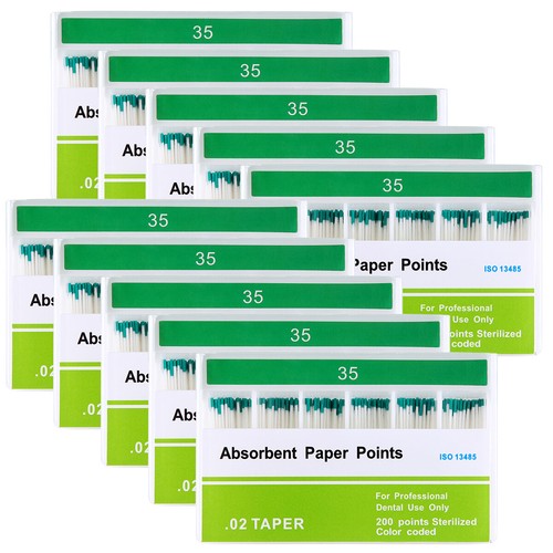 Dental Endo Absorbent Paper Points Color Coded Taper 02/.04/.06 #15-40 - Picture 54 of 56