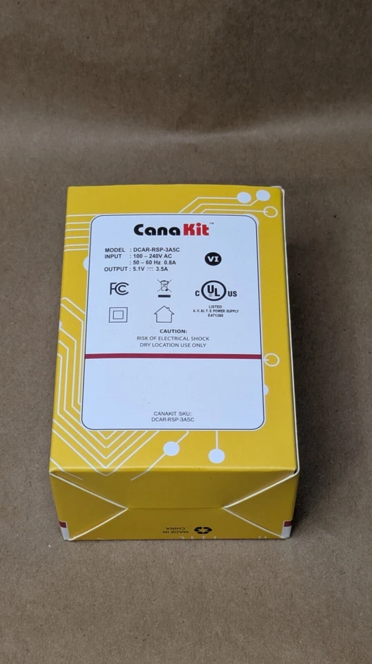 CanaKit USB-C Power Supply for Raspberry Pi 4 – New, Sealed In Box - Image 2 of 4