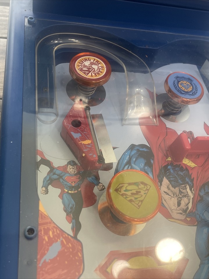 Superman Saving The World Pinball Machine Table Top Pinball RARE DC ...