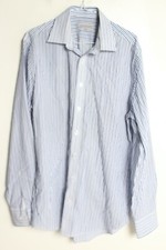 Alexandre Savile Row Mens Pinstripe Shirt - Blue White - Size 15.5 (H97)