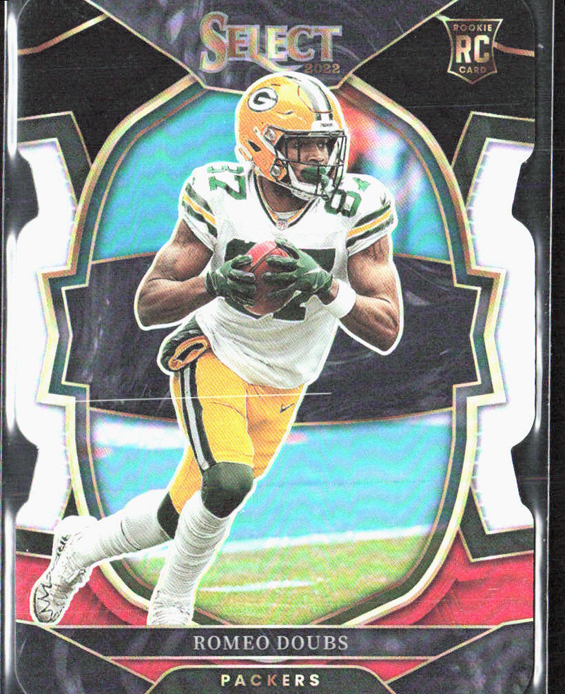 2022 Panini Select #54 Romeo Doubs Black and Red Prizm Die Cut