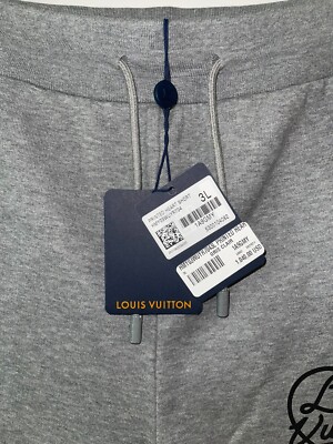 Louis Vuitton x Nigo Printed Heart Shorts Light Grey Size 3L NEW