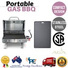 Portable Gas BBQ Grill Plate Stainless Steel Outdoor Camping LPG Barbecue Cooker