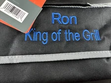 Oniva 3 Pc BBQ Tool Set Tote Grilling Spatula Tongs Fork Personalized For Ron