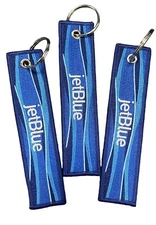 Set 3 Keychain JetBlue - 130*30mm twill+embroidery