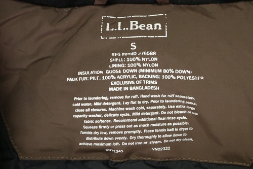 L.L.Bean Parka Jacket Womens S Light Brown Faux Fur Trimmed Hood Full Zip & Snap - Picture 5 of 9