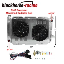 1451 3 Row Radiator Shroud Fan For 1985-1997 Ford F150/250/350 Bronco 7.5L AT/MT