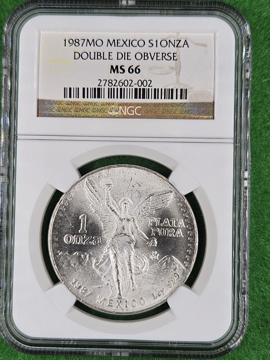 1987 Libertad DDO MS66 Mexican 1 Onza Silver COIN 🇲🇽 NGC