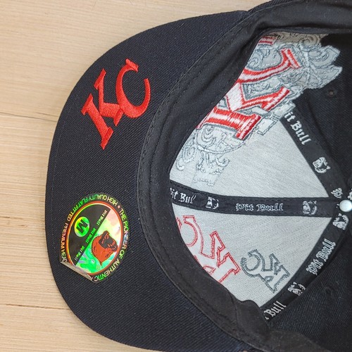 Pit Bull Embroidered KC Chiefs Baseball Cap Hat Fitted Size M Kansas City - Picture 7 of 9