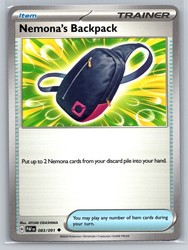 Nemona's Backpack 083/091 Paldean Fates Uncommon Trainer Item