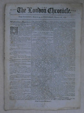 1795 Original The London Chronicle March 24 -26 :  230 years old News paper