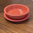 2 piece Fiesta dinnerware Persimmon 7” cereal bowl 7” salad plate no damage