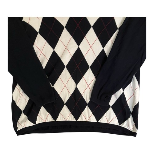 Tommy Hilfiger Pullover Damen 2X Schwarz Kariert V-Ausschnitt - Bild 4 von 7