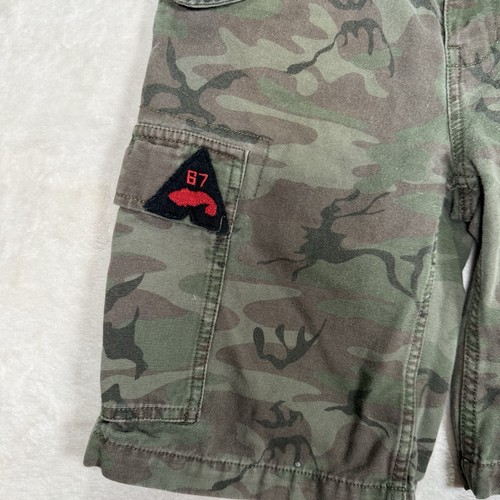 Polo Ralph Lauren Camo Cargo Shorts Boys Size 10 Green Y2K - Picture 3 of 7