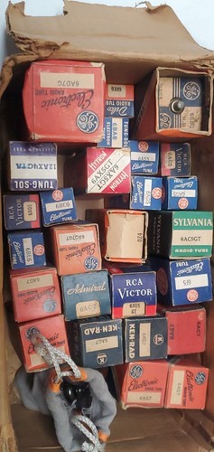radio tubes lot Guitar Amp Tube Amp Record Player Keyboard Tubes Vintage NOS - Picture 2 of 7