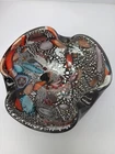 Vintage Murano Tutti Frutti Confetti Glass Italy Italian Ashtray Dish