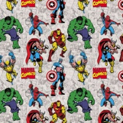 Marvel Comics Superimposed Characters - Eugene Textiles Cotton (1 Yard, Pre-Cut)