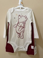 Disney Baby Winnie the Pooh 2-Piece Set Long Sleeve with Matching Pants Sz 12M