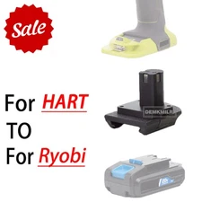 Adapter For HART 20V Li-Ion Battery To Fits Ryobi 18V Power Tools Adapter Only