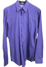 Van Heusen Men's Fitted Striped Purple Dress Shirt 16 34/35