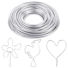 Filo Di Alluminio, 2 Mm X 30 M Filo Metallico Modellabile Filo per Gioielli Filo