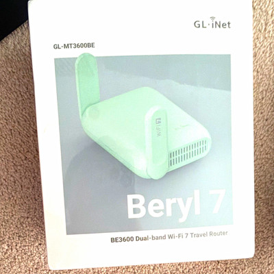 GL.iNet Beryl 7 BE3600 Wi-Fi 7 Dual-Band Travel Router VPN GL-MT3600BE