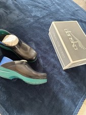 Dansko Professional Translucent Clogs Women 39 Black Blue Teal Nursing Shoes