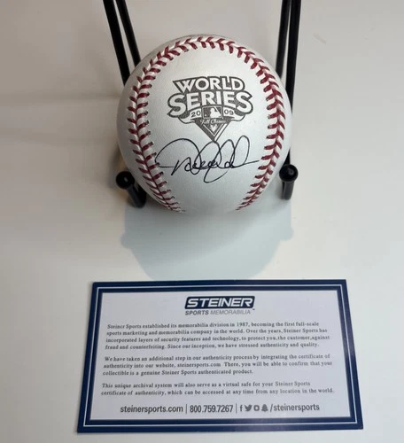 Derek Jeter Signed World Series 2009 Baseball Steiner COA New York Yankees