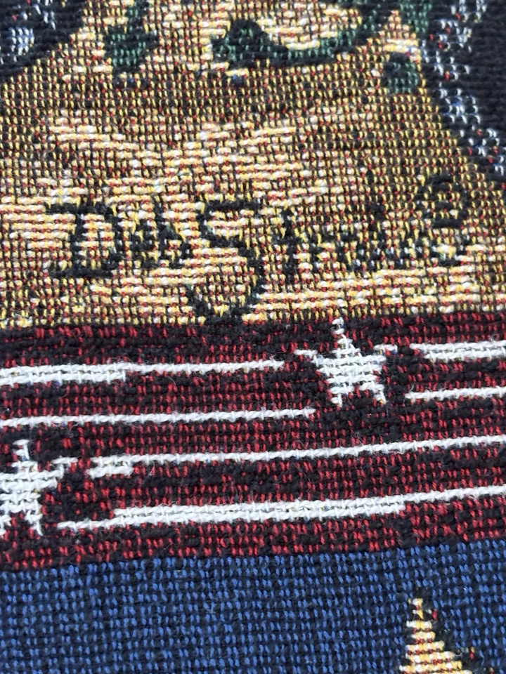Deb Strain Primitive Americana tapestry flags stars Stripe garden 61x49” Fringe - Image 2 of 4