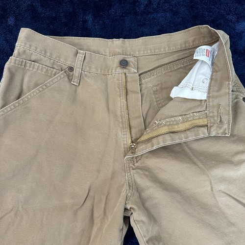 Wrangler Herren Carpenter Hose Größe 32x30 Khaki Straight Relaxed Workwear Cargo - Bild 4 von 13