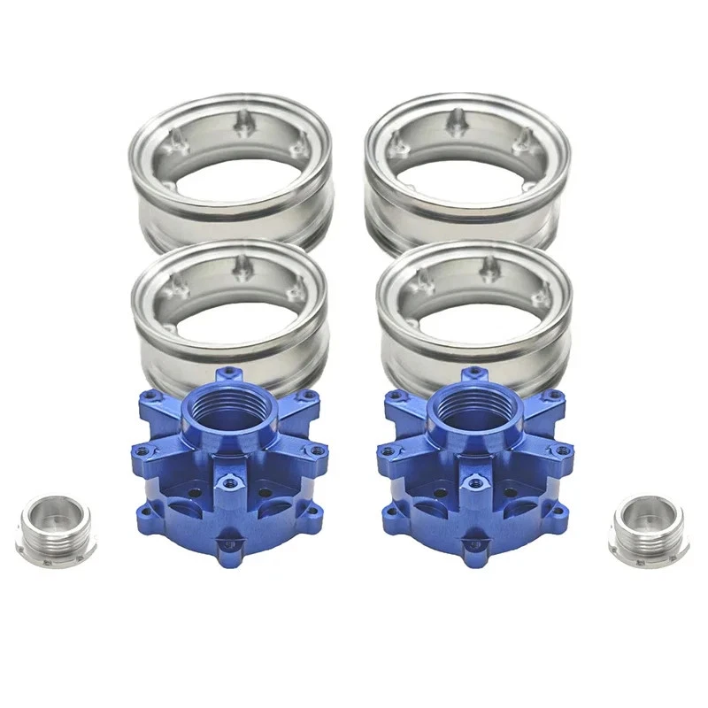 Metal Front&rear Truck Banner Wheel Hub Rim for 1/14 Tamiya RC Dump Truck Car - Image 2 of 4