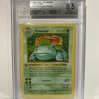 1999 Pokemon Base Shadowless 1st Edition Thin Stamp #15 Venusaur Holo BGS 8.5