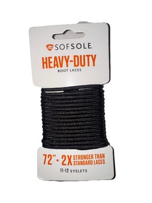 SofSole Boot Lace Heavy Duty Liberty Mountain Laces-72in 3mm Width Gunmetal