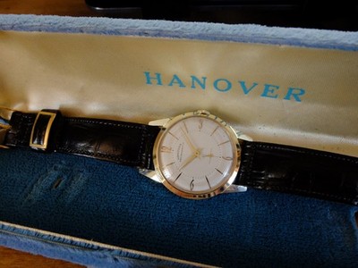 Hanover Watch Company 1950's wristwatch with original Case & Paper