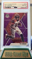 2020 Panini Prizm Mosaic No Huddle Purple Tee Higgins PSA 10 8/50 No. 213 Rookie