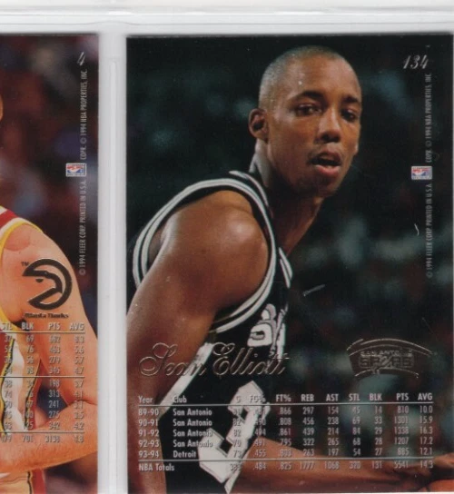 1994-95 Flair - Sean Elliott #134 - Image 2 of 2