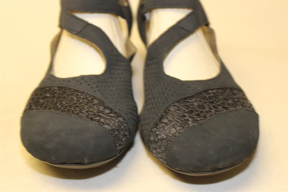 Rieker Two Strap Mary Janes Womens Size 9.5 41 Perf Nubuck Heeled Easy On Shoes - Image 4 of 4