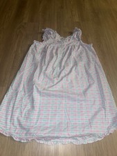 Coquette Pastel Plaid Babydoll Nightgown Cottagecore Fairycore Ruffle Lounge