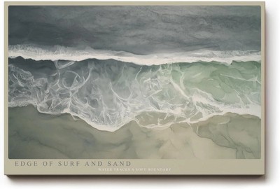 120x80cm Paul Sinus Wandbild 120x80cm Edge of Surf and Sand Luftaufnahme Meer