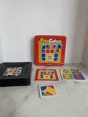 Pixy Cubes Visual Pattern Building Memory Puzzle Game In Tin Blue Orange