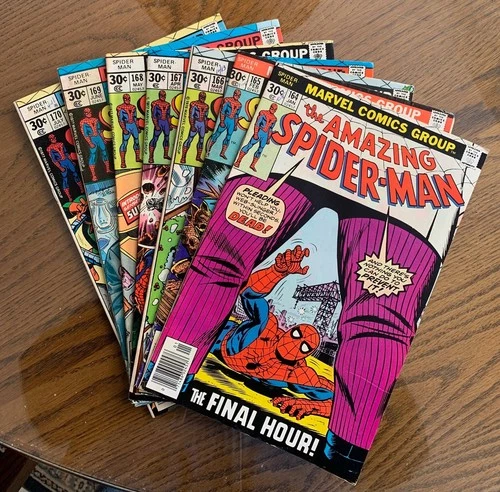 7 Bronze Age Marvel 1977 SPIDER-MAN - #s 164 165 166, 167, 168, 169, 170 - Lot 6